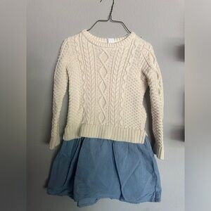 Baby gap mixed chambray sweater dress - size 5T